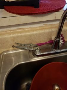 Interesting faucet handle repair