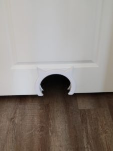 Cat door to litter box.