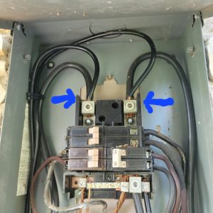 Improper connection to main electric panel direct power supply.